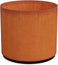 Plantercraft Large Round Corten Steel Planters (20x18 Inch) - Large Outdoor Planters for Outdoor Plants, Modern Weathering Metal Planter for Patio, Deck, and Garden Entryway