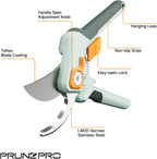 PrunePro® 8.2" Pruning Shears Ultra Sharp Lightweight Bypass Plant Clippers | German Stainless Steel Adjustable Handle Width Ergonomic Small Hands Arthritis Friendly Effortless Cut Up to 1" Garden Tools