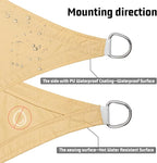 LOVE STORY Right Triangle 14'x14'x19.8' Waterproof Sun Shade Sail Canopy UV Block for Outdoor Patio Backyard Carport,Sand(We Make Custom Size)