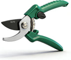 Bypass Pruning Shears, 3/8-Inch Cut Capacity Garden Clippers, Gardening Scissors with Sharp, Rust Resistant Steel Blade (Green, 3/8'')