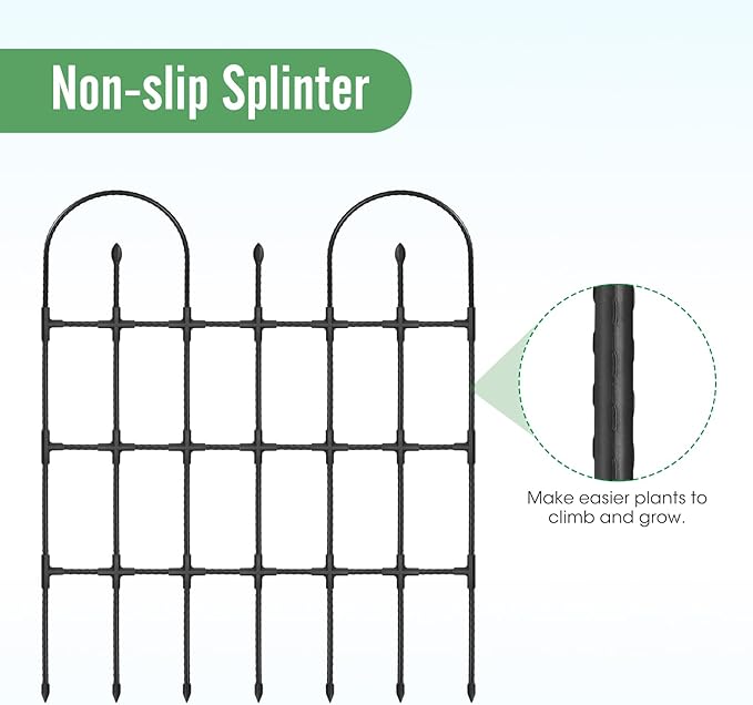 Trellis for Climbing Plants Outdoor,47.2" H Garden Trellis,Rustproof Garden Arch Trellis Cucumber Tomato Support Structure for Raised Bed