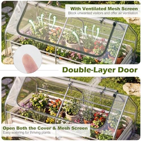 s afstar raised garden bed with cover, 6ft, close-up detail