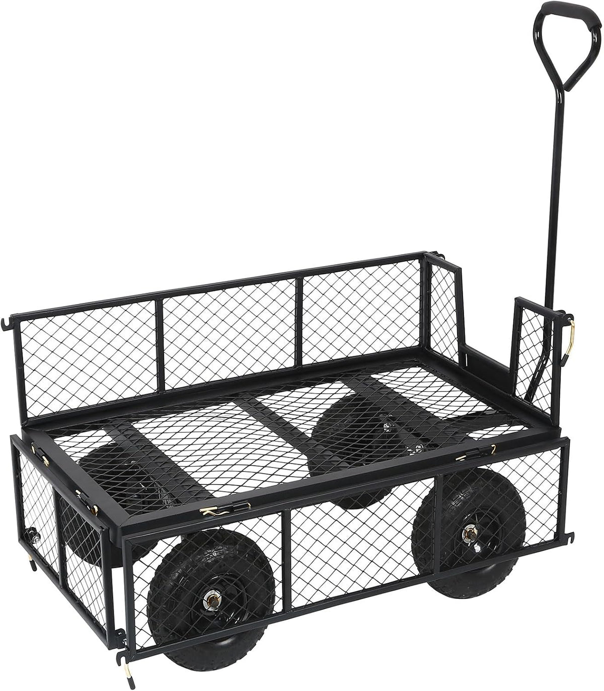 bilt hard 10" flat free tires heavy duty, front angle view