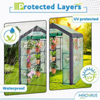 machrus ogrow walk-in portable greenhouse, outdoor indoor grow, side view