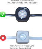 60/90/120 Packs Light Clips Mounts Bracket Compatible with Govee Outdoor Lights Pro （H706） 200FT, 128 Packs，250 Screws Included,Black