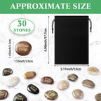 30 Pcs Inspirational Stones Encouragement Words Engraved Rocks | Bulk Garden Stepping Stone, Outdoor Scripture Gift, for Coworkers, Friends, Family, 1"-2" Each
