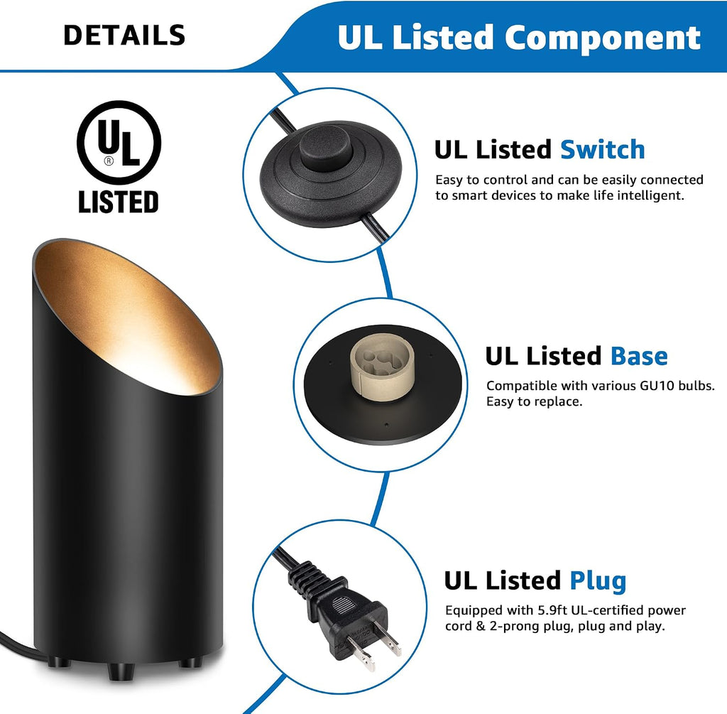 sunvie 2 pack up lights indoor floor can, close-up detail