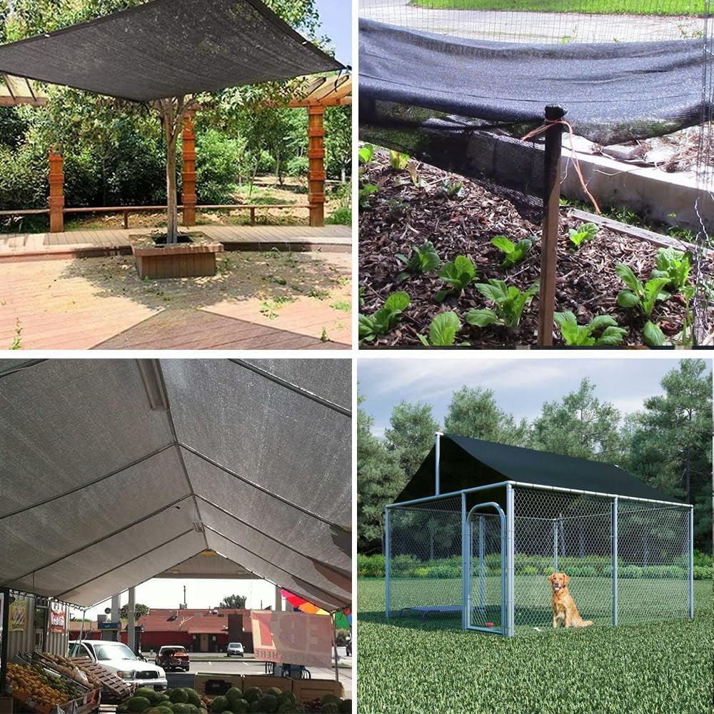 40% shade cloth for plants, 12x30 ft greenhouse, side view