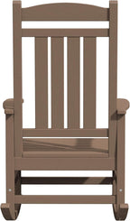 KINGYES Outdoor Rocking Chair Set of 2, High Density Polyethylene Patio Rocking Chairs with 330lbs Support for Adults, Brown