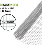 YARDGARD 1/4 Inch Mesh Welded Wire Fence Hardware Cloth, 23 Gauge Galvanized Steel for Garden Protection, Small Animal Control, Cages and Craft Projects, 48 Inches x 10 Feet