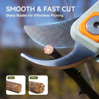 PrunePro® 8.2" Pruning Shears Ultra Sharp Lightweight Bypass Plant Clippers | German Stainless Steel Adjustable Handle Width Ergonomic Small Hands Arthritis Friendly Effortless Cut Up to 1" Garden Tools