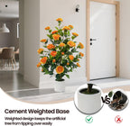 artificial camellia tree, 3ft faux flowering camellia plant shown in use