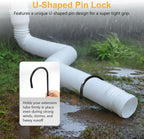 Rain Gutter Downspout Extension Fixing Pin - Holds Tight in Heavy Rain & Wind|Directs Water Away from Foundation|Durable Iron Construction, Easy No-Drill Installation 12 Pack, Black