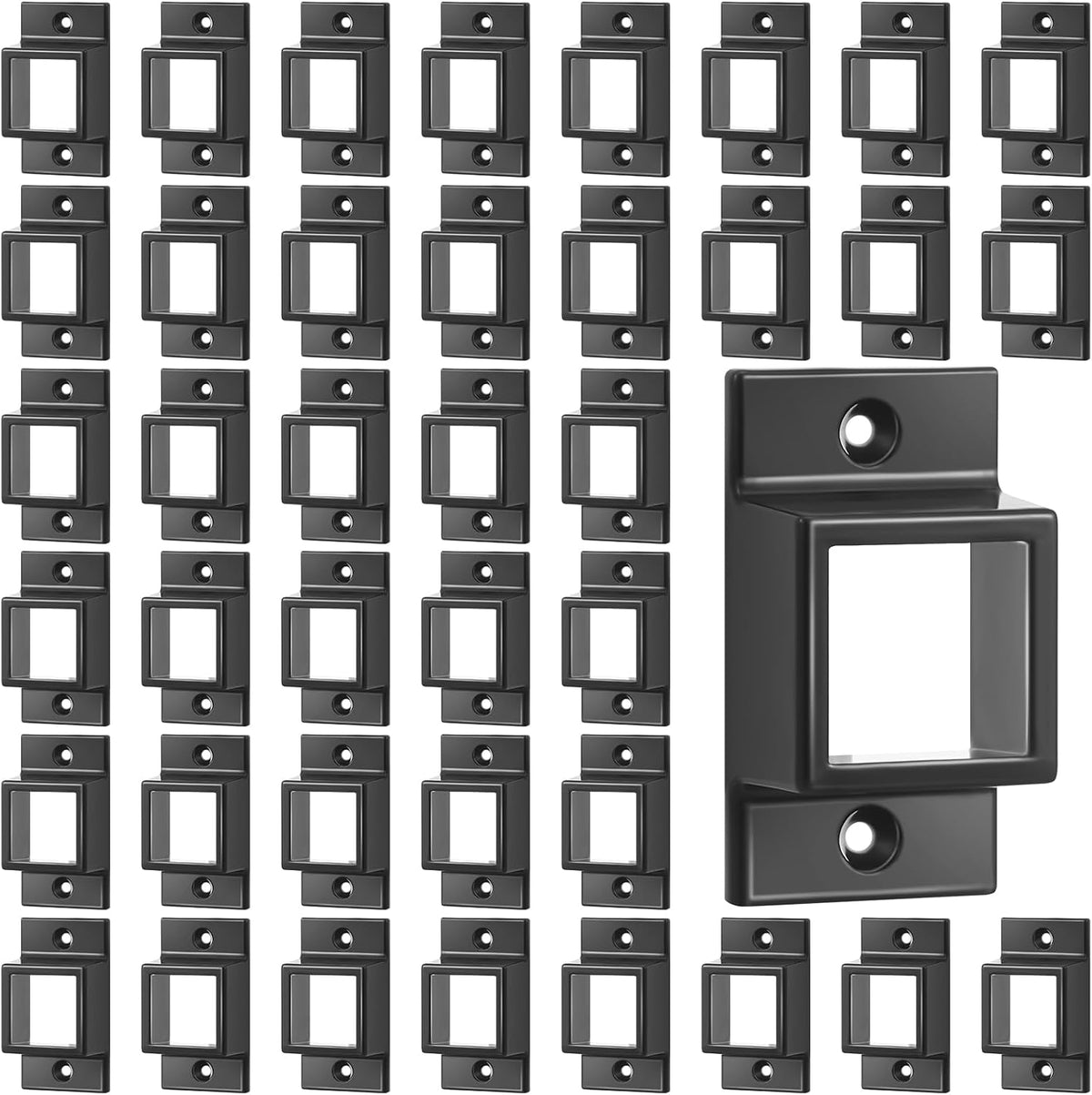 zonon 20 pcs black 1" x 1" aluminum, main product view