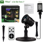 Christmas Projector Lights Outdoor Holiday Laser Lights Landscape Spotlight Red and Green Star Shower with 360 Accessibility Wireless Remote Christmas Decor for Xmas Party Outdoor Garden Patio Wall