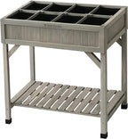 vegtrug 8 pocket herb garden, wooden herb planter, main product view