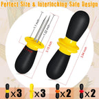 20 Pcs/10 Pairs Corn Cob Holders, Stainless Steel Corn Holders Corn on The Cob Skewers for Home Cooking BBQ Parties Camping, Interlocking Design, 4 Colors