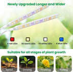 Aumtrly Plant Lights for Indoor Growing, 2 Head White Clip on Grow Lamp | 114 LED Full Spectrum, for Seed Starting, 6/12/16H Timer, 5 Dimming, 3 Light Modes, Flexible Gooseneck, Use Desk and Shelves
