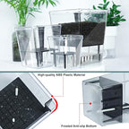 Self Watering Pots Set, 3 Pack 2.7 Inch Pots for Indoor Plants, Clear Nursery Planter with Deep Reservoir for Succulents, Seedlings, Small Plants