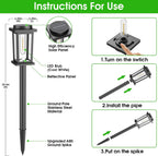 Melunar Solar Pathway Lights Outdoor, 8 Pack Solar Powered Garden Lights Waterproof, Auto On/Off Outdoor Landscape Lights for Patio, Walkway, Driveway, Lawn, Pool Decor. (Warm White)