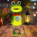 solar garden lights frog statue with solar lantern,13.78in, main product view