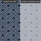 Garden Winds Universal Pergola Replacement Canopy, Spun Polyester - Standard 350 - Midnight Trellis
