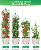 Garden Trellis for Climbing Plants Outdoor & Indoor - 2 Pack 6Ft Tall Rustproof Plant Support Cage for Vines, Flowers, Vegetables, Roses | Heavy-Duty, Adjustable & Decorative