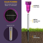 Halloween Solar Lights Outdoor Waterproof Purple Landscape Lights, 8 Pack | Halloween Solar Pathway Lights Purple Led Yard Lights for Walkway,Path with Auto On/Off Lighting Halloween Decor