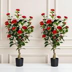 artificial camellia tree 2 pack, 3ft faux camellia, main product view