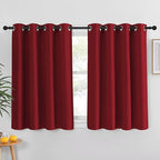 NICETOWN Blackout Drapery Curtain Panel - Thermal Insulated Solid Grommet Blackout Curtain/Panel/Drape for Living Room(Single Panel, 52 by 54-inch, Burgundy Red)