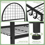 vgmiu 3 tier plant stand indoor outdoor, metal, side view