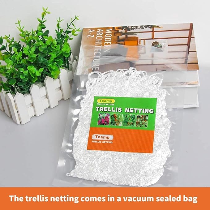 Tcamp Heavy-Duty Polyester Plant Trellis Netting 5 x 30ft (1 Pack) (5 Ft X 30 Ft)