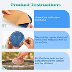 Bird Bath Copper Disk 99.9% Pure Copper Release Cu Clean Water Outdoor Disc | Diameter 4", 0.6mm Triple-Point, Release Boost Cu+, All-Season Purification, Outdoor Bowl Birdbath, Garden Backyard Disc