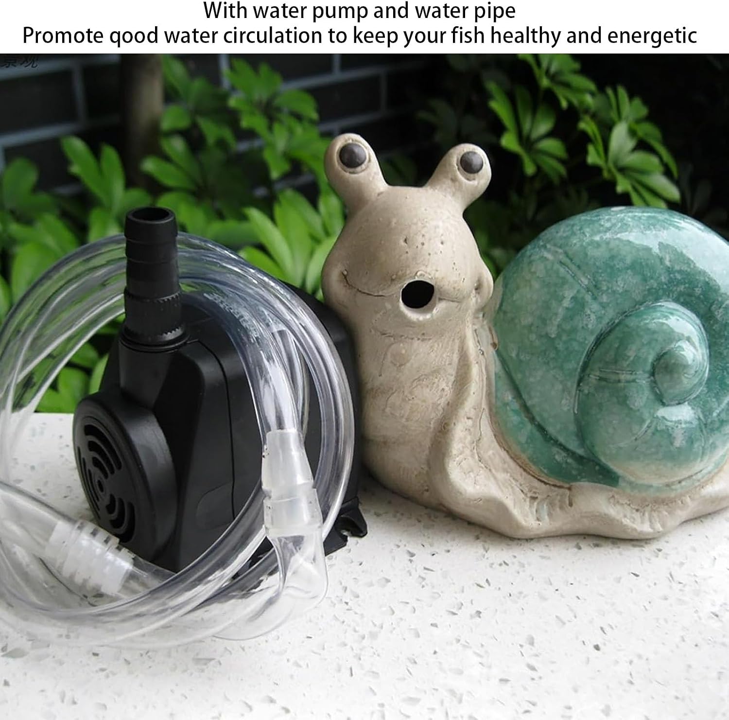 Spitters for Small Ponds, Animal Pond Sprinkler, with Water Pump, Outdoor Water Feature Statue, Yard Garden Decoration for Ponds