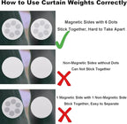 Magnetic Shower Curtain Weights, Rubber Covered Heavy Duty Weights, Prevent Curtain Liner from Blowing Around, Work for Drapery, Tablecloth, Flag, Outdoor Curtain 6 Pairs(Pack of 12)