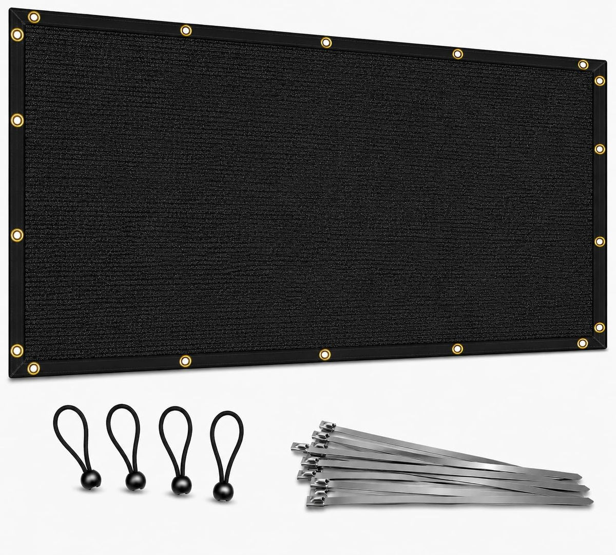buzzbazaar 10' x 13' black 200 gsm virgin, main product view