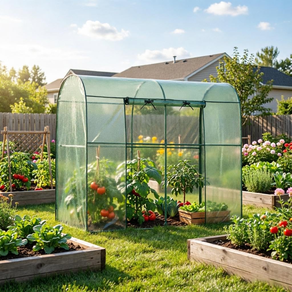 crop cages for garden plant, plant protection tent, front angle view