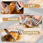 Meat Shredder Claws, Bear Claws Meat Shredder for Pulled Pork & Chicken, 304 Stainless Steel Meat Claws with Wooden Handles, BBQ Tool Gift