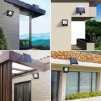 Solar Flood Lights Outdoor with 16FT Cable Dusk to Dawn 4400mAh LED Solar Spot Light Waterproof 3000K for Outside, Porch, Barn, Flag Pole, Warm White 2 Pack