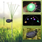 Solar Garden Lights, 6-Pack Dual Mode LED Solar Mushroom Lights, Waterproof Firefly Outdoor Decor for Yard, Patio, and Pathway – Colorful Jellyfish Ambiance