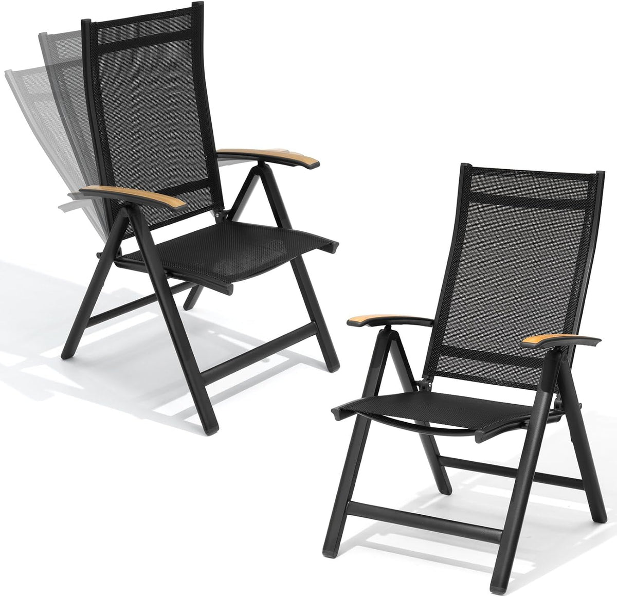 crestlive products folding patio chairs set of 2, main product view