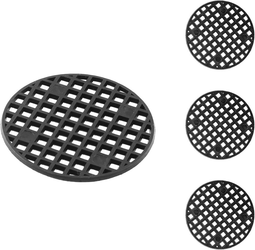 Bivethoi Plant Pot Mesh Hole Cover, 1.8" / 45mm, Black, 100pcs | Bonsai Drainage Mesh Insert, Round Mesh Screen, Prevents Soil Loss, Bottom Grid Mat
