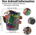 Picasso Abstract Face Flower Pot,Unique Resin Crafted Planter with Drainage Holes,Interesting Colorful Planter with Human face,for Indoor and Outdoor Botanical Home décor (Frown)