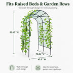 follook garden arch trellis for climbing plants outdoor shown in use