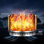 27 inch smokeless fire pit with waterproof cover, close-up detail