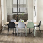 2xhome Modern Stackable Armless Dining Chair | Plastic Shell Seat with Metal Legs | Indoor or Outdoor Use | Home Kitchen Patio (2, Black, No Padding)