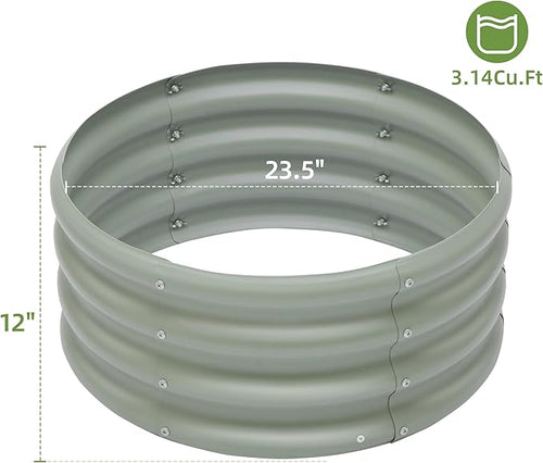 2-Pack 2x1ft Galvanized Raised Garden Bed, Outdoor Planter Bed, Metal Planter Box for Gardening and Planting,Light Green