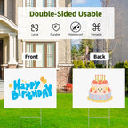 24"x18" white blank lawn yard signs corrugated plastic, package contents