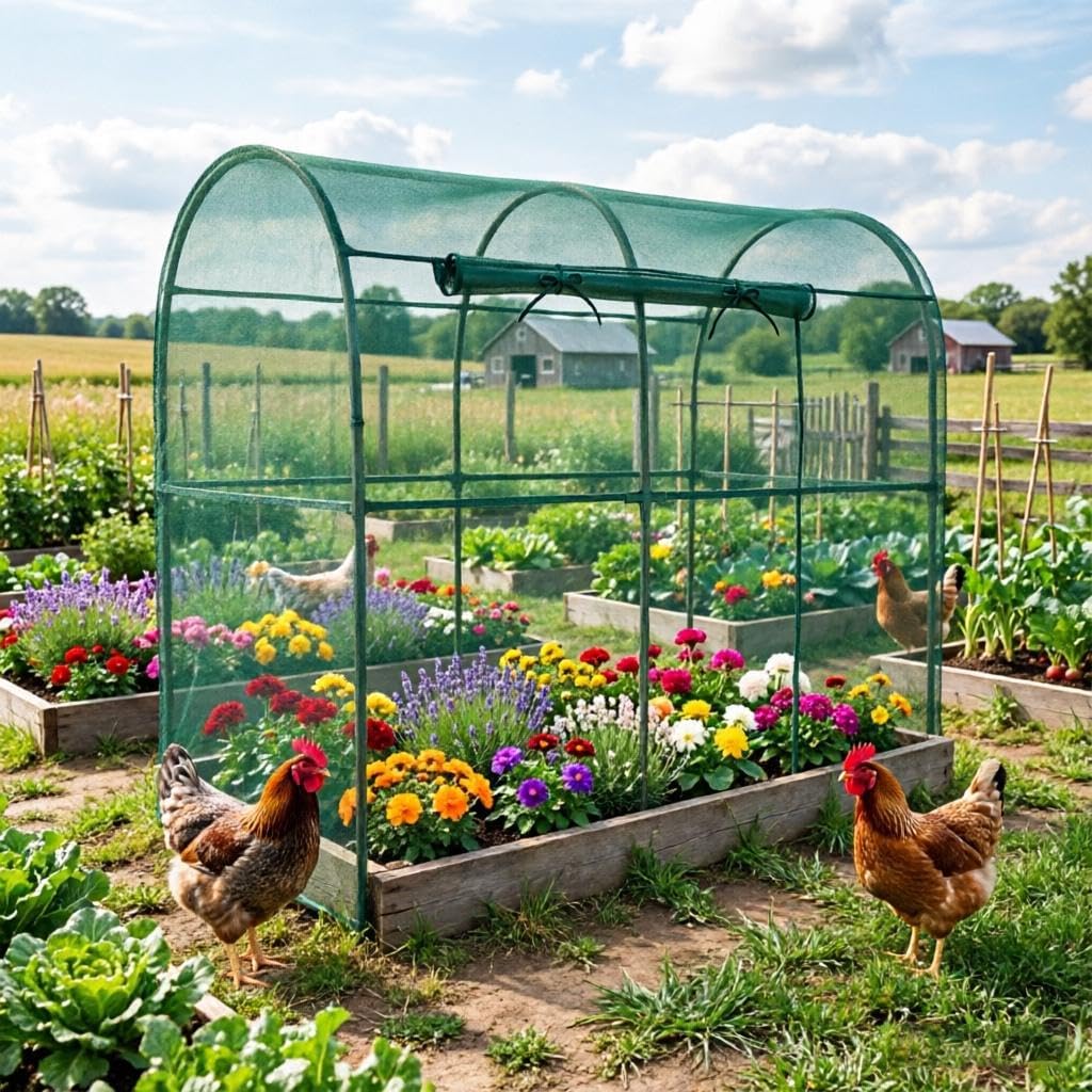 crop cages for garden plant, plant protection tent on a desk or shelf