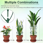 18 Pcs Plant Support Stakes & Plant Cage Support Rings, Plant Supports for Indoor Plants, Stackable Plant Holder Stick, Small Plants Potted Plants Flower Other Climbing Plants (6.4 "Wide X 11" High)